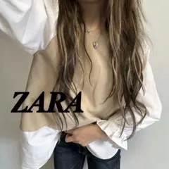 ◼️A10277♡ZARA♡レイヤード風 ブラウス トップス