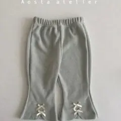 aosta 春服　ミント　リボン　パンツ　秋服　ベビー　Lサイズ