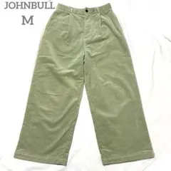 JOHNBULL コーデュロイワイドパンツ M ライムグリーン コットン