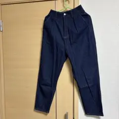 GU ダークブルー ハイウエストデニム
