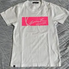 Karl Kani 半袖Tシャツ ホワイト ピンクロゴのサムネイル