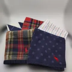 ◆3994 ラルフローレン　ハンカチ5点セット