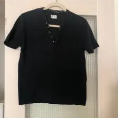 ボイコット　Vネック Tシャツ 半袖　黒のサムネイル