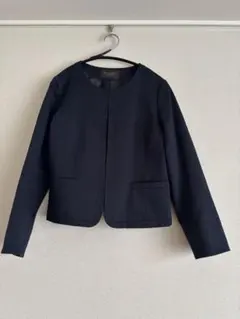 ノーカラージャケット ツイードジャケット