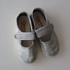 Cienta　ベルクロワンストラップシューズ　シルバーラメ　26(15.6cm)