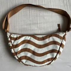 ユニクロ　marimekko ショルダーバッグ ブラウン ボーダー