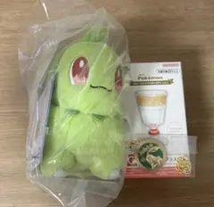 ポケモン 一番くじ 30周年記念グラス（青）ぬいぐるみ（キモリ