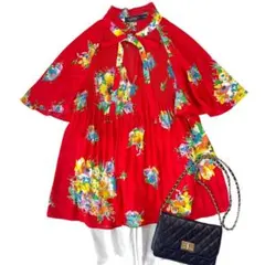 未使用品】ラルフローレン ペイズリープリントボウタイワンピース