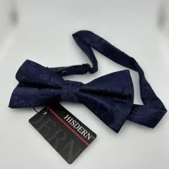 タグ付き未使用品！HISDERN ネイビー ペイズリー柄　蝶ネクタイ　ボウタイ