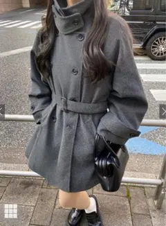 GRL ベルト付きマルチWayフェイクウールコート[fo1762]