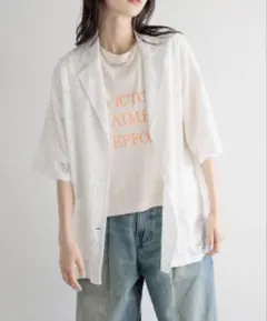 LOWRYS FARMレースシャツ FREESIZE
