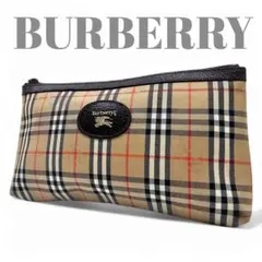 【良品】バーバリー　ポーチ　ノバチェック　シャドーホース