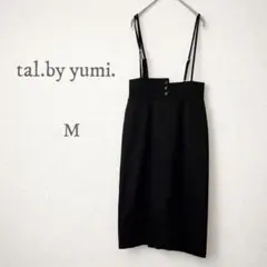 tal.by yumi. キャミワンピース M 黒 Iライン 大人可愛い アシメ