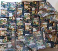 廃盤輸入生地農場テーマのプリント生地 100cm×104cm