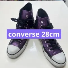 【大人気】コンバース オールスター メタリックパープル 28cm ハイカット