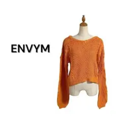 ENVYM オレンジ Vネック　ニット　美品　レディース　トップスのサムネイル