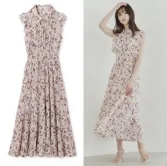 SNIDEL Sustainableフリルプリーツワンピース スナイデル 00