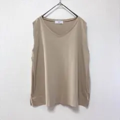 SLOBE IENA◆Vネックノースリーブカットソー