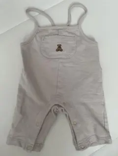 プティマイン テディベア刺繍付きサロペット