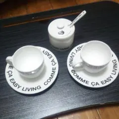 レア物ブランドCOMMECAデミタスカップとシュガーポットスプーンセット新品です