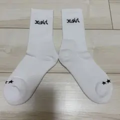 いけこ様専用　X-girl ロゴ刺繍 ソックス ホワイトのサムネイル
