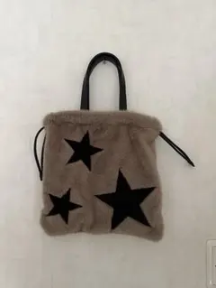 ビームス購入　星柄 エコファー バック