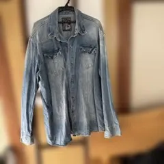 古着　DAILY NEWS デニムウエスタンシャツ サイズ5L