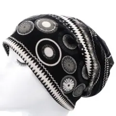 ケア帽子 バンダナ帽 ヘアバンダナ ターバン キャップ サマーニット 模様57