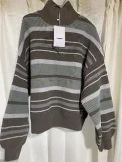 Java classicalelfコラボハーフジップボーダーニットスエット