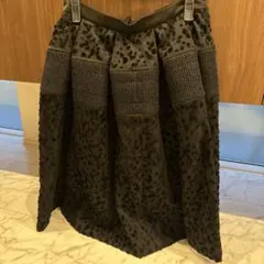 バレンシアガ　フレアスカート 黒のサムネイル