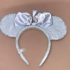 ディズニー カチューシャ 水色レース ミニー