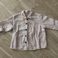 チェック柄長袖シャツ 95cm ミキハウス