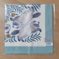 ニコット　キャットオール　ねこ柄　ハンカチ　大判　グリーン系　CatAll　猫のサムネイル