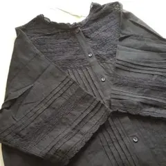 新品　SM2☆ブラック／kazumiさん前後2WAYレースブラウス