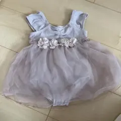 アプレレクール 水着 ワンピース 80 薄紫 チュール スイムウェア