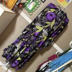 昭和レトロ 70's 大きなお花の総柄 襟付き長袖ワンピース ヴィンテージ 古着