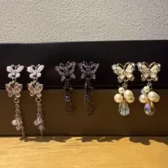 ANNA SUI アナスイ 蝶々 イヤリング 3点セット