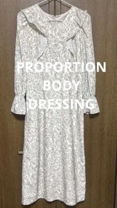 PROPORTION BODY DRESSING ナローフラワーワンピース