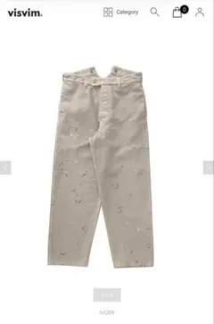 visvim 26ss TILLER PANTS DMGD ivory 3番 Lのサムネイル