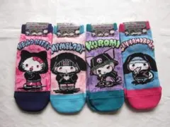 サンリオキャラクターズ ソックス４足 23-25cm キティマイメロクロミ