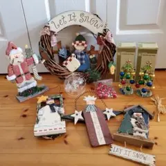 クリスマス　アメリカンカントリー　８点セット