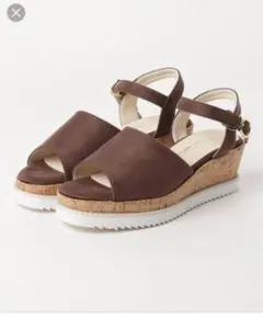 神戸レタス プラットフォームサンダル　茶色　ブラウン　24.5cm LL