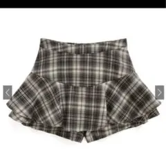 GRL チェック柄フリルスカートパンツ [ks006]