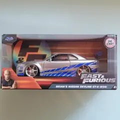 Jada ワイルドスピード R34 GT-Rシルバー 1/24 ブライアン 新品のサムネイル