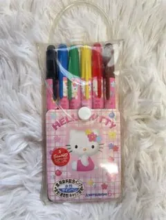 【平成レトロ】【新品未使用】2000年　ハローキティ　水性サインペン　6色セット