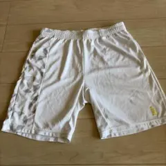 GOSENホワイト　バドミントンハーフパンツ