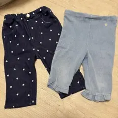 プティマイン　七分丈パンツ　ズボン　90