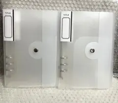 セリア 6リングバインダー フロスト シール帳 ファイル 2個セット