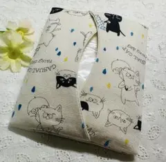 ハンドメイド ポケットティッシュケース　猫シリーズ