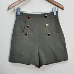 ZARA　ショートパンツ　カーキ　サイズXS　HR2322